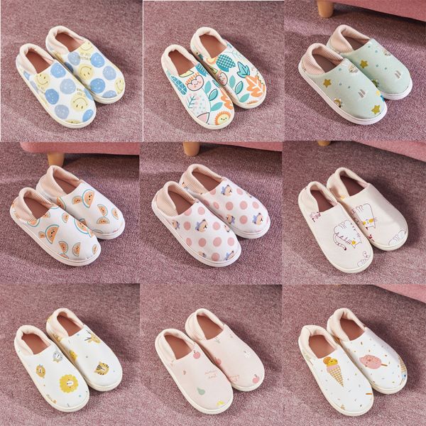 Slippers Soft Bottom Winter Breeds Womens Nonslip Fruit Cotton Coton Pantons Home Postpartum Grand Taille Coton Slippers Taille 36-41 GAI-11 GAI