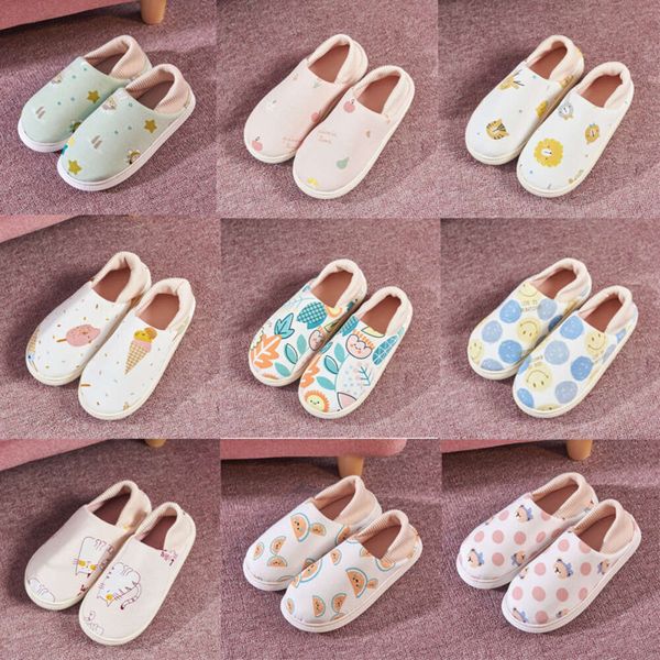 Slippers Soft Bottom Winter Breeds Womens Nonslip Fruit Cotton Coton Pantons Home Postpartum Grand Taille Coton Slippers Taille 36-41 GAI-30 GAI59