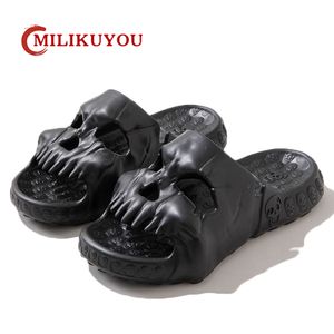 Slippers Summer 863 Skull Pâques hommes mâles extérieurs de nouveauté amusante de nouveauté et de plate-forme séduisante plage des femmes douces sandales 2 53