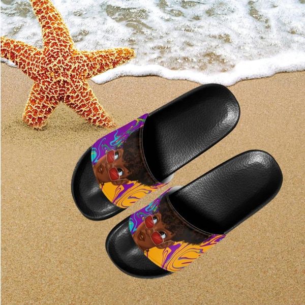 Pantoufles d'été pour femmes africaines, Design antidérapant, tongs de plage, sandales d'intérieur et d'extérieur, Zapatillas