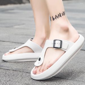 Slippers Zomer Gespen Trend Dikke Zool Man Flip-Flops Outdoor Street Fashion Heren EVA Slides Casual Platform Koppels Schoenen