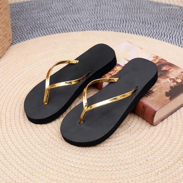 Zapatillas Chanclas de verano para Mujer, Sandalias planas informales, zapatos de playa cómodos para Mujer EVA, calzado deslizante para Mujer, Pantuflas para Mujer