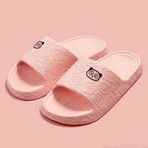 Slippers Zomer Thuis Dames Heren Platform Antislip Beer Cartoon Kat Slippers Strand Slippers Sandalen Badslippers Binnen Buiten012E82 H240322