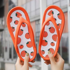 Slippers Zomer Kawaii Fruit Dames Casual Indoor Badkamer Schoenen Non-Slip Flip Flops Leuke Strawberry Print Snel