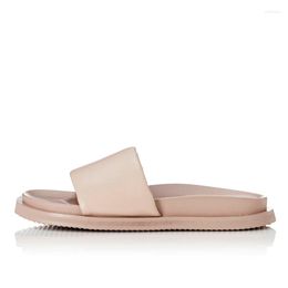 Slippels Zomerleren strand Sandalen Lazy uit één stuk Slipper Soft Bottom Comfortabel 35-42 Vakantie Casual