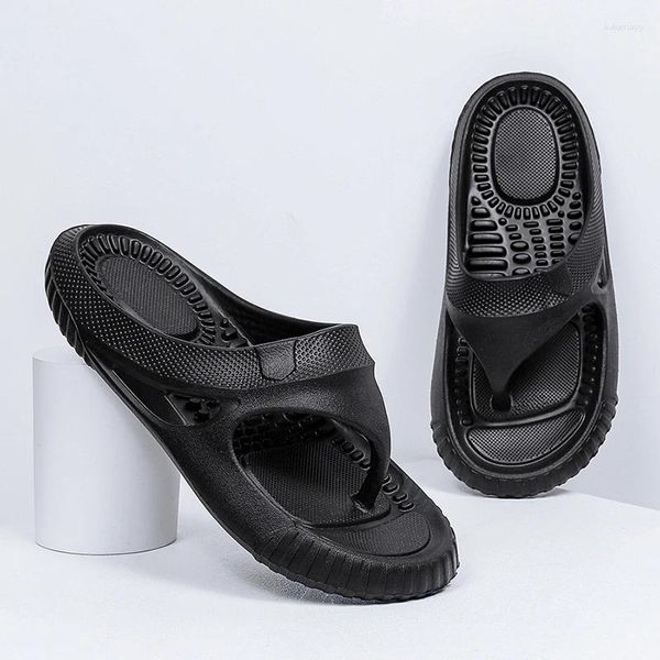 Pantoufles d'été pour hommes, tongs EVA décontractées, sandales de plage de jardin en plein air, confortables, diapositives de maison intérieure, chaussures de salle de bain mâle 40-45