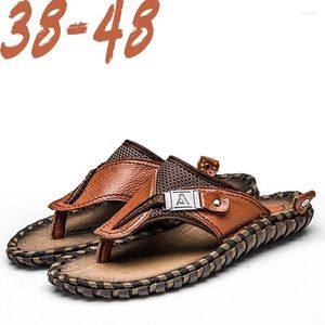 Slippers Zomer Reef Leather Fanning Slippers - Grote strandheren voor heren