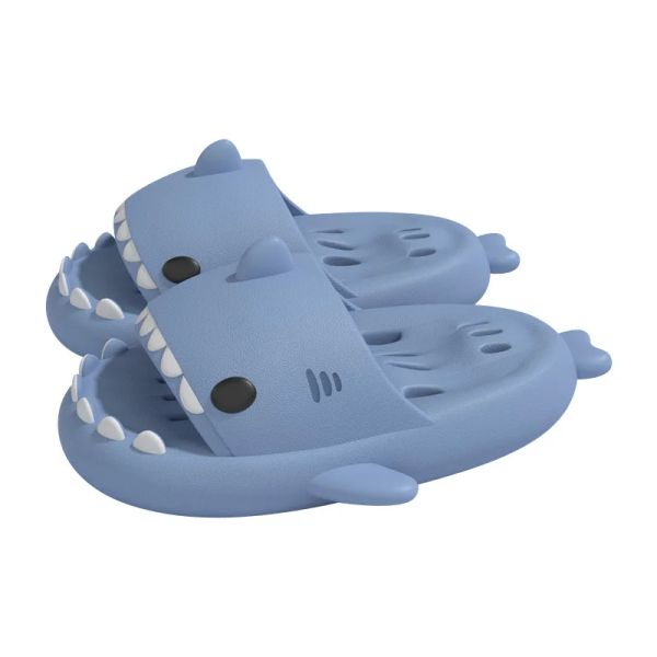 Pantoufles de requin d'été pantoufles massage les flipflips de requin inférieur couple couple de salle de bain antislip fuite des diapositives antisines