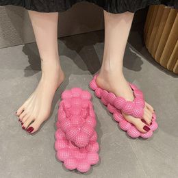 Slippers Zomer Vrouwen Slippers Grappig Bubble Massage Cloud Casual Outdoor Strand Sandalen Eva Platte Platform Schoenen Dames