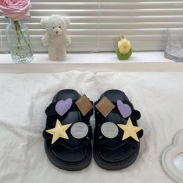 Pantoufles fond épais femmes étoiles lune Lolita collège filles japonais mignon sandales en plein air chaussures de plage tongs