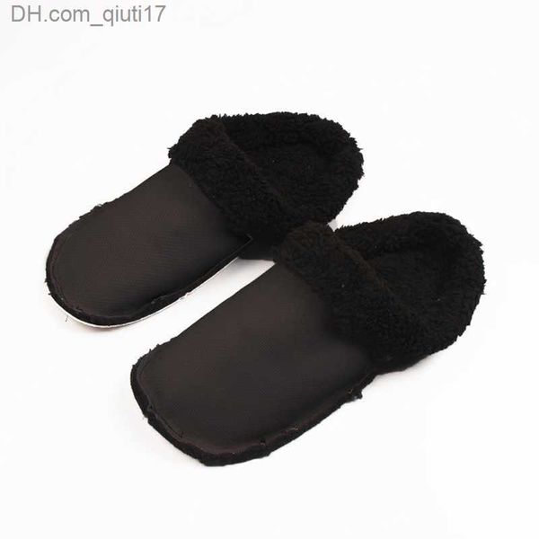 Chaussons Doublure de chaussure épaisse chaussures de trou noir semelles intérieures de fourrure doublure de fourrure de remplacement doublure en peluche douce couvre-chaussures trou chaud Z230805