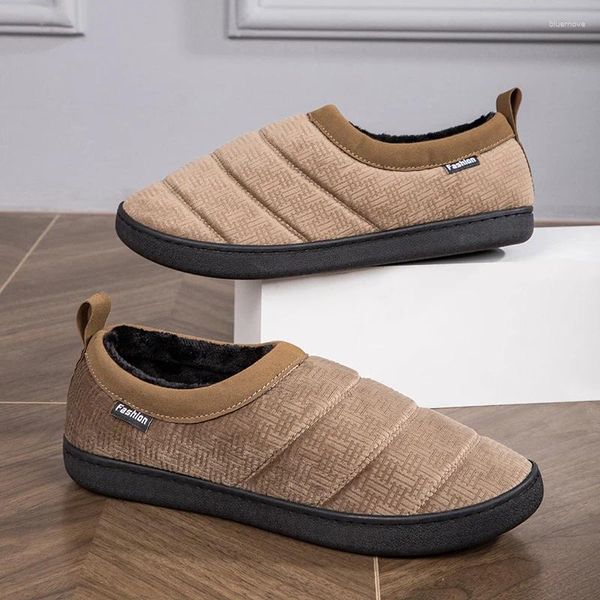 Zapatillas unisex hogar hombres algodón invierno casual interior al aire libre zapatos antideslizantes zapatillas de deporte de terciopelo cálido 2024 mujeres nieve