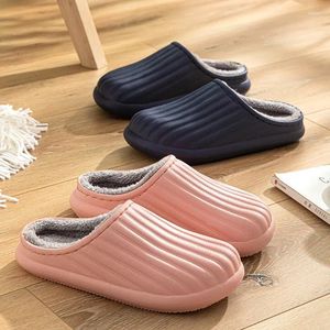 Slippers Warm Pluche Keuken Werken Vrouw Man Thuis Vloerglijbanen Waterdicht Indoor Dames Heren Winter Platformschoenen