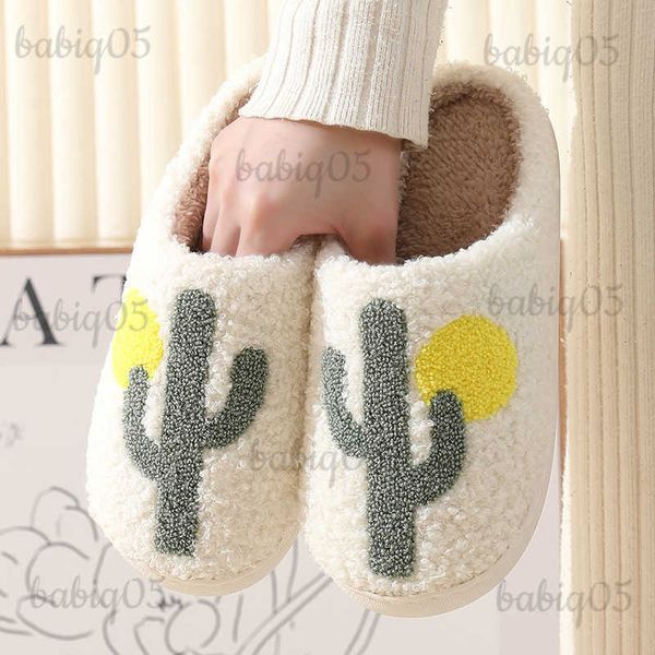 Pantoufles hiver damier modèle d'amour femmes maison couples diapositives moelleuses dessin animé broderie chaud intérieur dames coton chaussures babiq