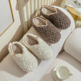 Slippers Winter Cotton Slippers Femme's Home's Warm Men's Indoor Home Automne and Winter Couples Plance Planchers Pantes de gluées