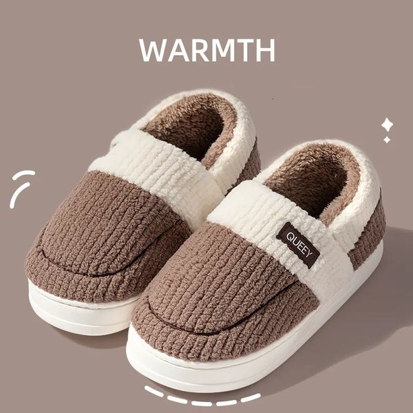 Slippers Winter Thuis katoenen mop Mannen Indoor Outdoor Wear Zachte Dikke Cover hak PVC Antislip Warm Leuke Eenvoud Ontwerp Mode 231113