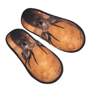 Zapatillas Zapatillas De Invierno Mujer Hombre Mullidos Cálidos Zapatos De Casa De Ciervos Salvajes
