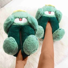 Slippers Winter Slippers Dames Pluche Schoenen Plat Huis Katoenen Slippers Warm Cartoon Schattig Verpakte Voeten Katoenen Slippers Zapatos Para Mujeres x0916