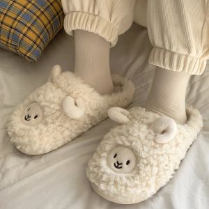 Slippers Winter Femmes Furry Slippers Soft Plux Cartoon Faux Fur Chaussures Plateforme de dames intérieures Sandalias House Fluffy Slides QT139