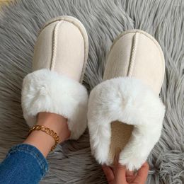 Zapatillas Winter Women Furly Boots Warm Platform Flip Flip 2024 Flatos cortos Flats Home Cotton Shoes Mules Tamaño 36-45