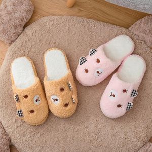 Slippers winter vrouwen thuis warm indoor schattig fluweel dikke dikke pluche PVC antislip slip flop flops zachte slaapkamer vloer schoenen