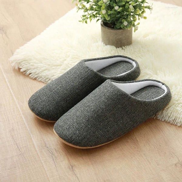 Slippers Winter Women's Soft for Home Men confortable Chaussures plates non glissées