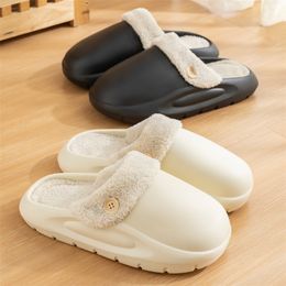 Pantoufles Hiver femmes pantoufles chaud en peluche intérieur pantoufles hommes maison antidérapant léger chaussures coton imperméable chaussures de sol Couple 220921