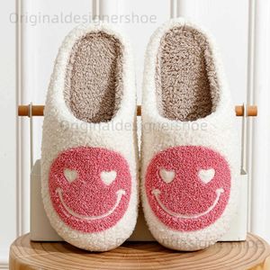 Pantoufles Femmes Maison Hiver Pantoufles Visage Coeur Style Oeil Fluffy Maison Mignon Impression Cadeau Polaire Plat Dames Intérieur HouseShoes T240323