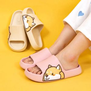 Slippers dames heren zomer slippers strand dia sandalen slippers sluipen niet slip cartoon hond