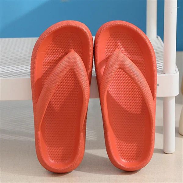 Slippers Femmes Orange Plateforme Eva Soft Sole Summer Mesdames Flip Flip Flip Flip épais hommes Salle de bain Place extérieure