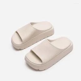 Zapatillas Mujer Plataforma Casa Suela Suave Color Sólido Cómodo Hogar Diapositivas Acogedores Zapatos Planos Interiores