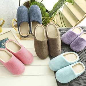 Slippers Couleur massive des femmes Chaussade thermique thermique thermique Soft Fleece chaussures Summer Summer Hot With Box