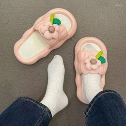 Slippers Women's Summer One Mot Casual Parent-Child Soft Bottom Non Slip Lovely Flower Home Bathroom Home