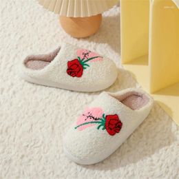 Slippers Dames Wol Thuis Warm Dames Winter Woonkamer Schoenen Indoor Muilezels Cartton Pluizige Slippers Liefdescadeau