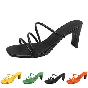 pantoufles femmes sandales talons hauts chaussures de mode GAI triple blanc noir rouge jaune vert marron color71