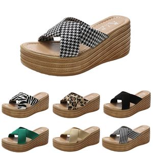 Slippers Dames Sandalen Hoge Hakken Mode Schoenen GAI Zomer Platform Sneakers Triple Wit Zwart Bruin Groen Color39