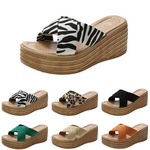 Slippers Dames Sandalen Hoge Hakken Mode Schoenen GAI Zomer Platform Sneakers Triple Wit Zwart Bruin Groen Color7