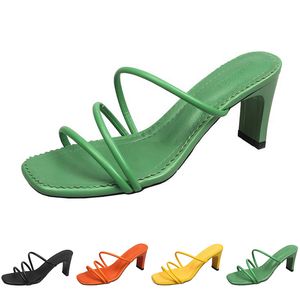 pantoufles femmes sandales talons hauts chaussures de mode GAI triple blanc noir rouge jaune vert marron color63