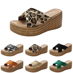 pantoffels dames sandalen hoge hakken mode schoenen GAI zomer platform sneakers triple wit zwart bruin groen color6