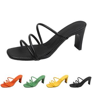 pantoufles femmes sandales talons hauts chaussures de mode GAI triple blanc noir rouge jaune vert marron color87
