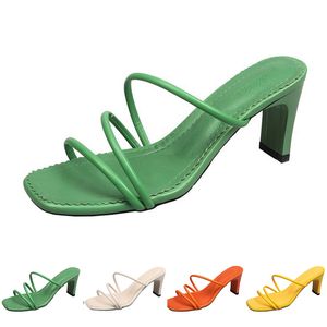 Pantoufles femmes sandales talons hauts chaussures de mode GAI triple blanc noir rouge jaune vert marron color109