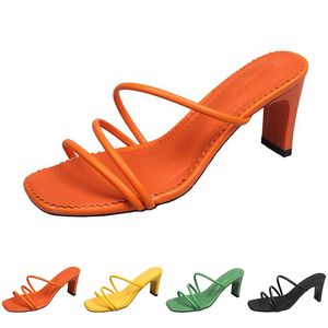 pantoufles femmes sandales talons hauts chaussures de mode GAI triple blanc noir rouge jaune vert marron color69