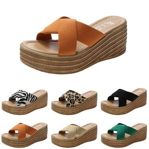 pantoffels dames sandalen hoge hakken mode schoenen GAI zomer platform sneakers drievoudig wit zwart bruin groen color4