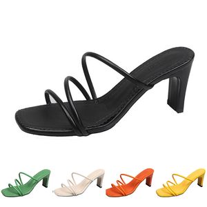 Pantoufles femmes sandales talons hauts chaussures de mode GAI triple blanc noir rouge jaune vert marron color107