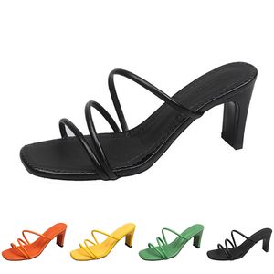 pantoufles femmes sandales talons hauts chaussures de mode GAI triple blanc noir rouge jaune vert marron color66