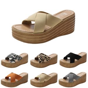 Slippers dames sandalen hoge hakken mode schoenen zomerplatform sneakers drievoudige witte zwart bruin groen kleur3 30