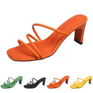pantoufles femmes sandales talons hauts chaussures de mode GAI triple blanc noir rouge jaune vert marron color79