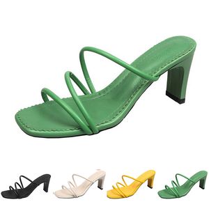 pantoufles femmes sandales talons hauts chaussures de mode GAI triple blanc noir rouge jaune vert marron color94