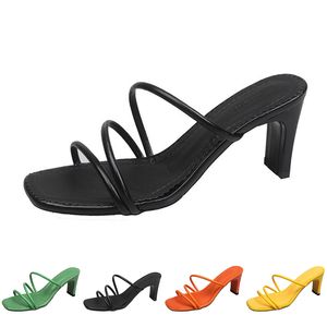 pantoufles femmes sandales talons hauts chaussures de mode GAI triple blanc noir rouge jaune vert marron color76
