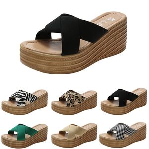 Pantoufles femmes sandales talons hauts chaussures de mode GAI été plate-forme baskets triple blanc noir marron vert color43